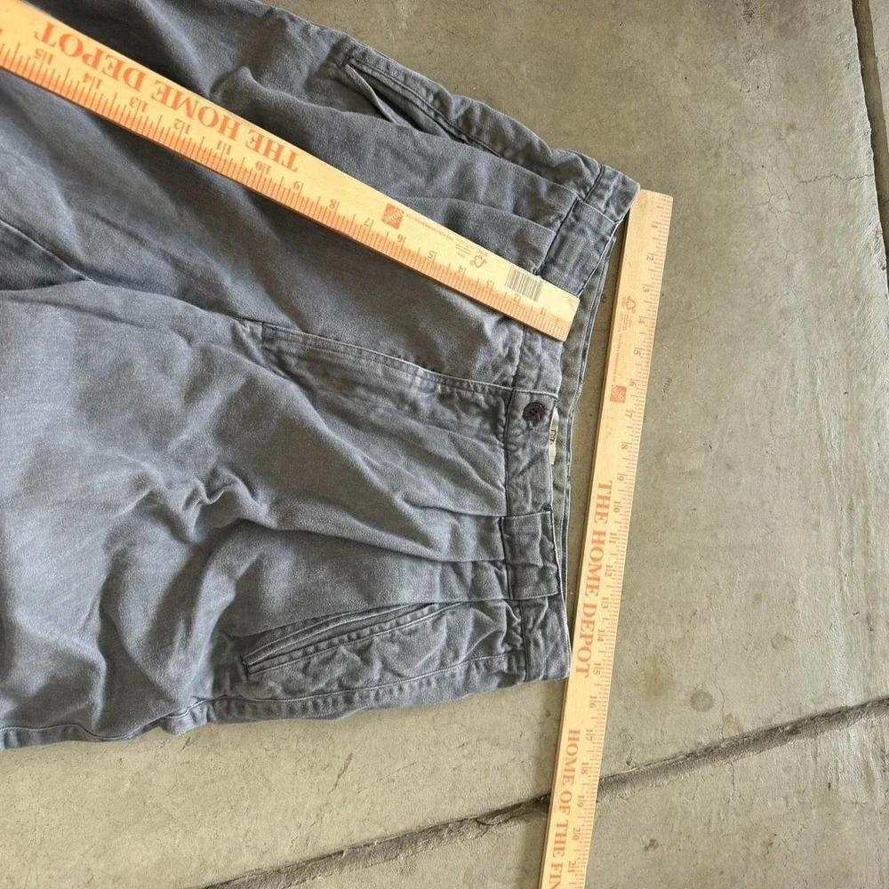 30x28 Grey Chino Style Wide Leg Pleated Pants Y2K Grunge 2000s Vintage